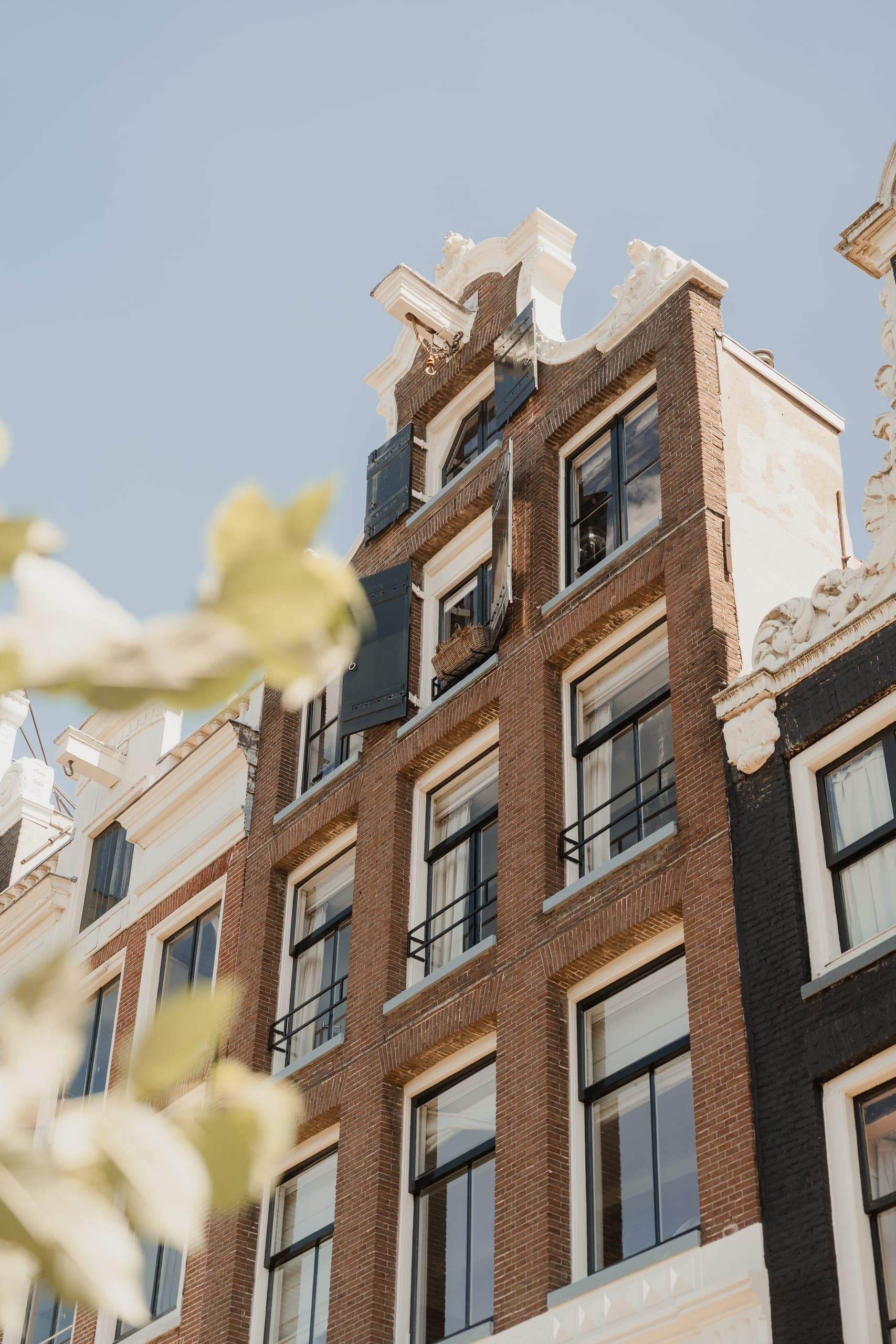 A stately canal facade